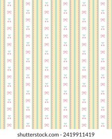 Cute girly seamless pattern design. Vector illustration.