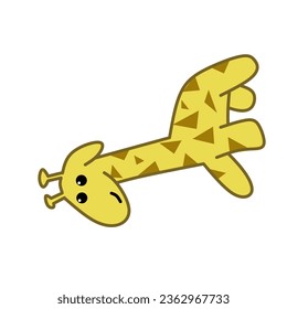 Cute girrafe character cartoon illustration