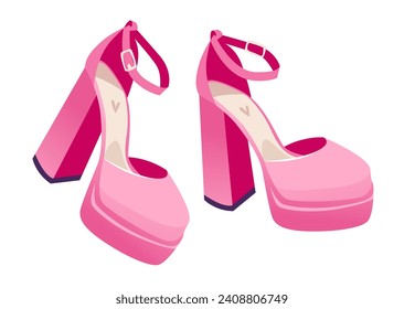 Calzado glamoroso y bonito. Ilustración del vector