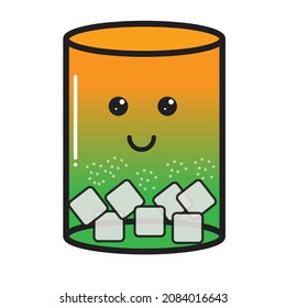 cute glass vector, suitable for advertising children's beverage products