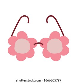 cute glasses on white background vector illustration design