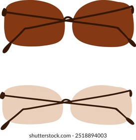 Cute Glasses Vectors | 2 Vector | Minimalist