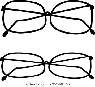 Cute Glasses Vectors | 2 Vector | Minimalist