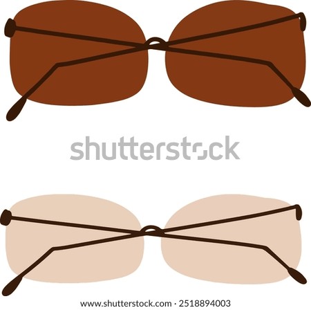 Cute Glasses Vectors | 2 Vector | Minimalist