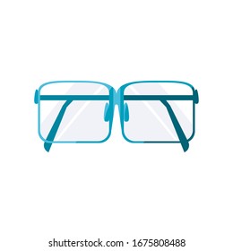 cute glasseson white background vector illustration design