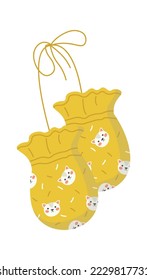 Cute gloves for newborn flat icon Baby care