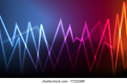 Cute glowing neon lights background illustration