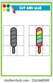 cute and glue for kids, delicious and sweet ice cream