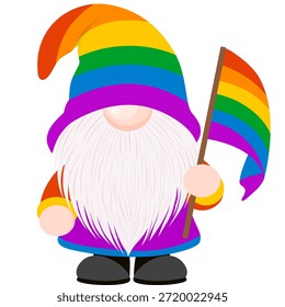 Personagem genoma bonito em cores arco-íris comemorando o Mês do Orgulho, diversidade LGBTQ, igualdade e amor.