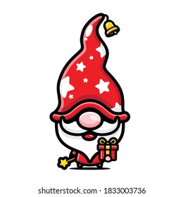 cute gnome character vector design