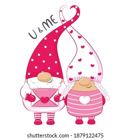 Cute gnome. Happy Valentine
