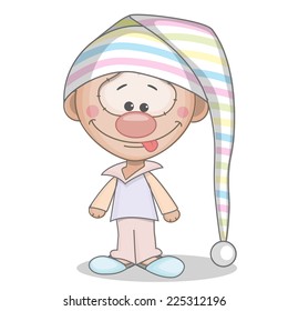 Cute Gnome isolated on a white background 