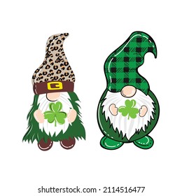 Cute Gnome printable vector illustration for St. Patrick’s Day 
