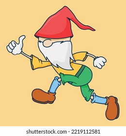 süße Gnome mit einfacher Vektorgrafik
