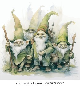 cute gnome set, gnome set