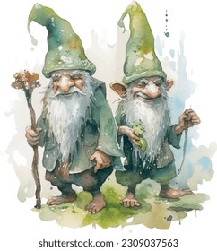 cute gnome set, gnome set