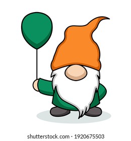 Cute gnome in St. Patrick's Day mascot