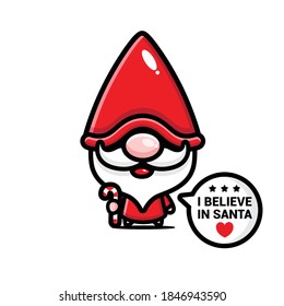 cute gnomes believe in santa claus