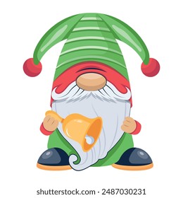  Lindos Gnomos Iconos De Personaje Plano 
