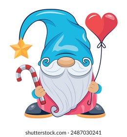  Cute Gnomes Flat Character Icons 
