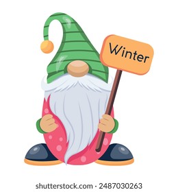  Lindos Gnomos Iconos De Personaje Plano 
