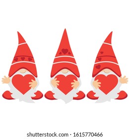 Cute gnomes vector cartoon illustration