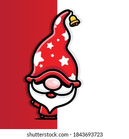 cute gnomes with white paper
