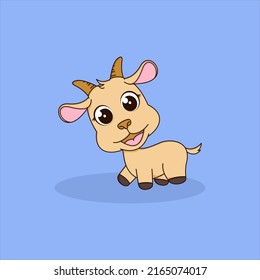 cute goat animal cartoon character