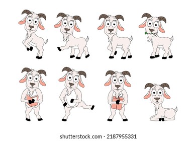 cute goat animal cartoon graphic