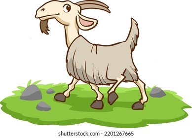 Cute Goat animal cartoon illustration