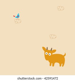 cute goat card