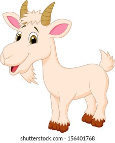 Cute Cartoon Goat Stock Vector (Royalty Free) 235628398 | Shutterstock