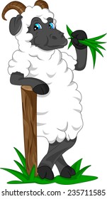 cute goat cartoon