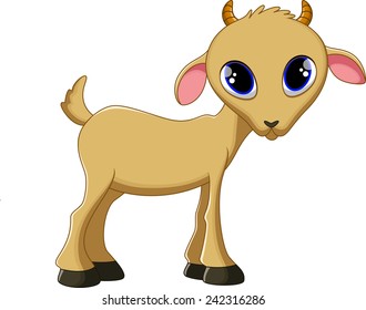 Cute goat cartoon