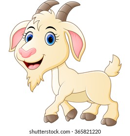 Cute goat cartoon