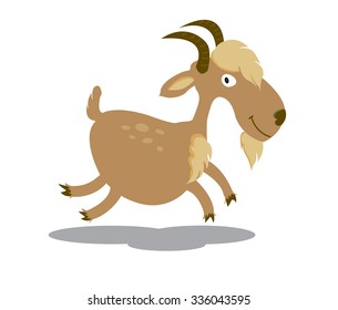 Cute goat cartoon illustration