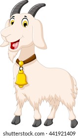 cute goat cartoon posing