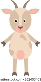 Cute goat children's illustration for design