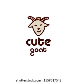 cute goat design vector graphics design