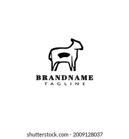 cute goat logo icon design vector modern illustration