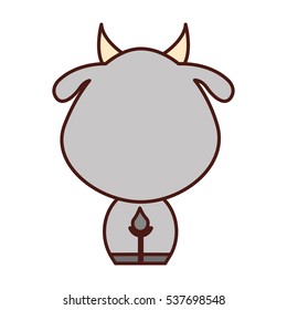 cute goat tender character vector illustration design