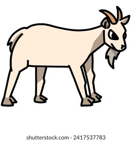 cute goat transparent background vector illustration