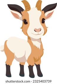 Cute Goat vector design cartoon