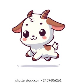 cute goat vector illustration logo symbol poster design