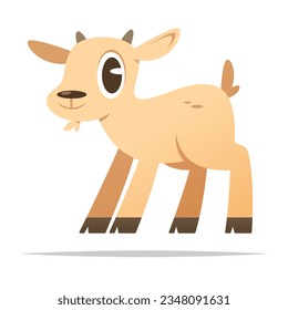 Cute goat vector isolated illustration