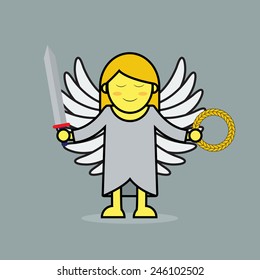 Cute goddess of victory in greek mythology.