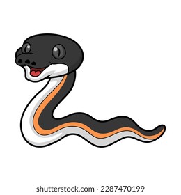 Cute gold albertisi snake cartoon