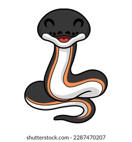Cute gold albertisi snake cartoon