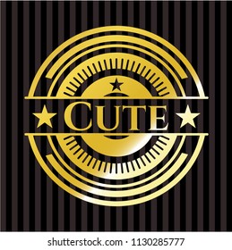 Cute gold badge