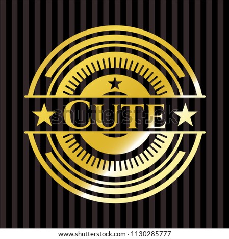 Cute gold badge